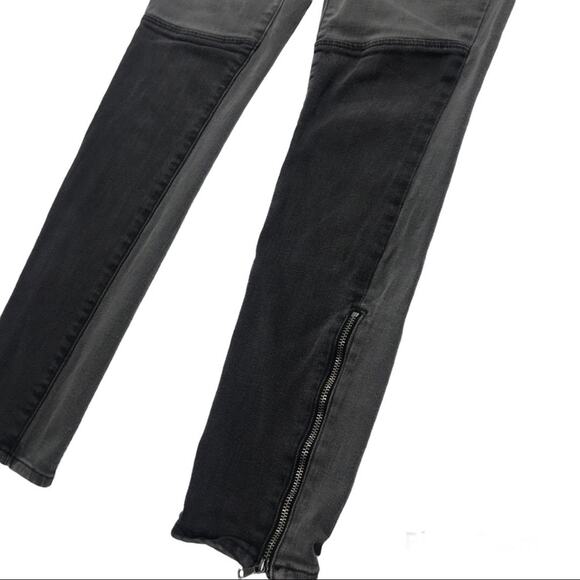 Paige Jeans Cara Color Block Ankle zip Grey - Picture 6 of 10